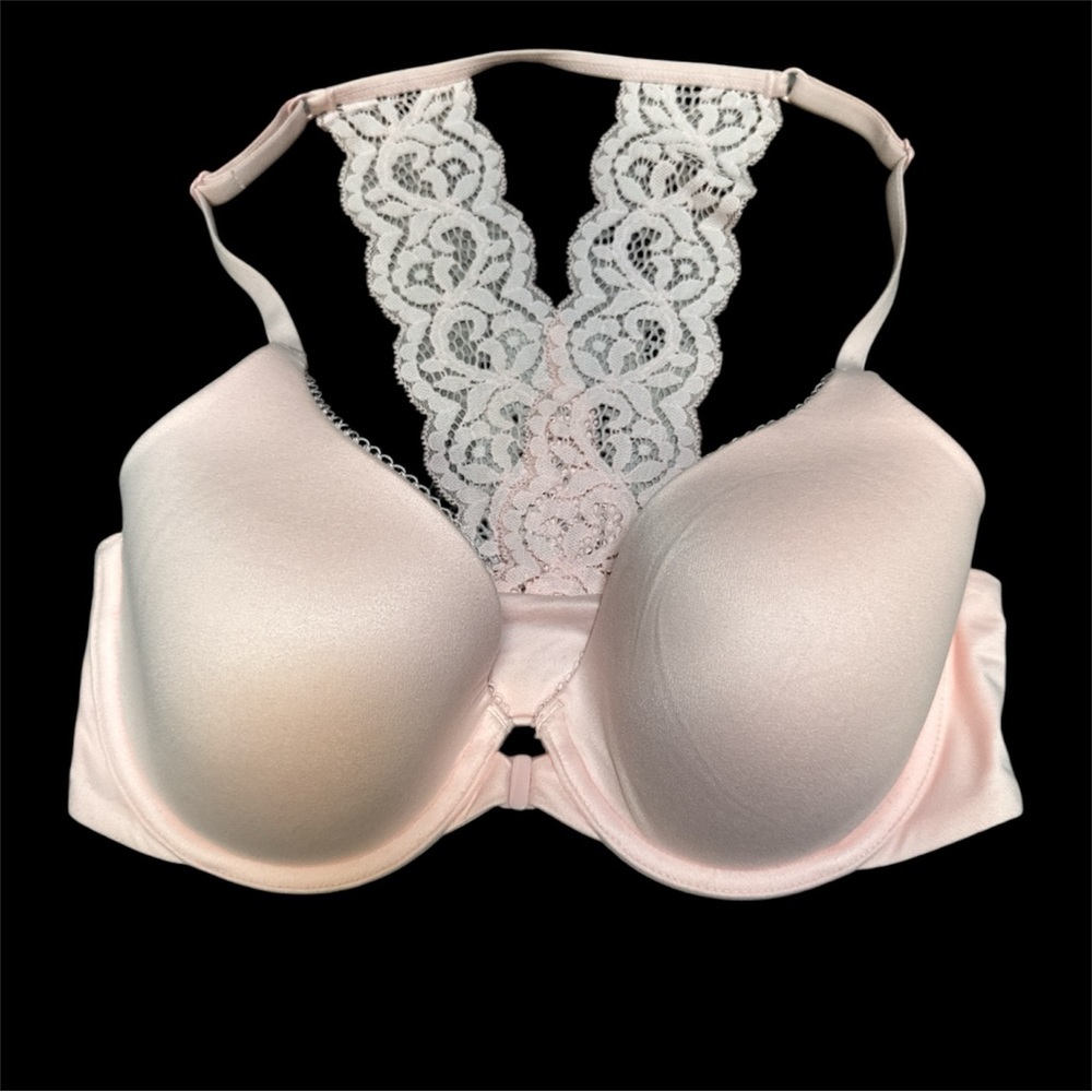 Victorias Secret Body By Victoria Racerback Perfect Coverage Light Pink Bra 32D